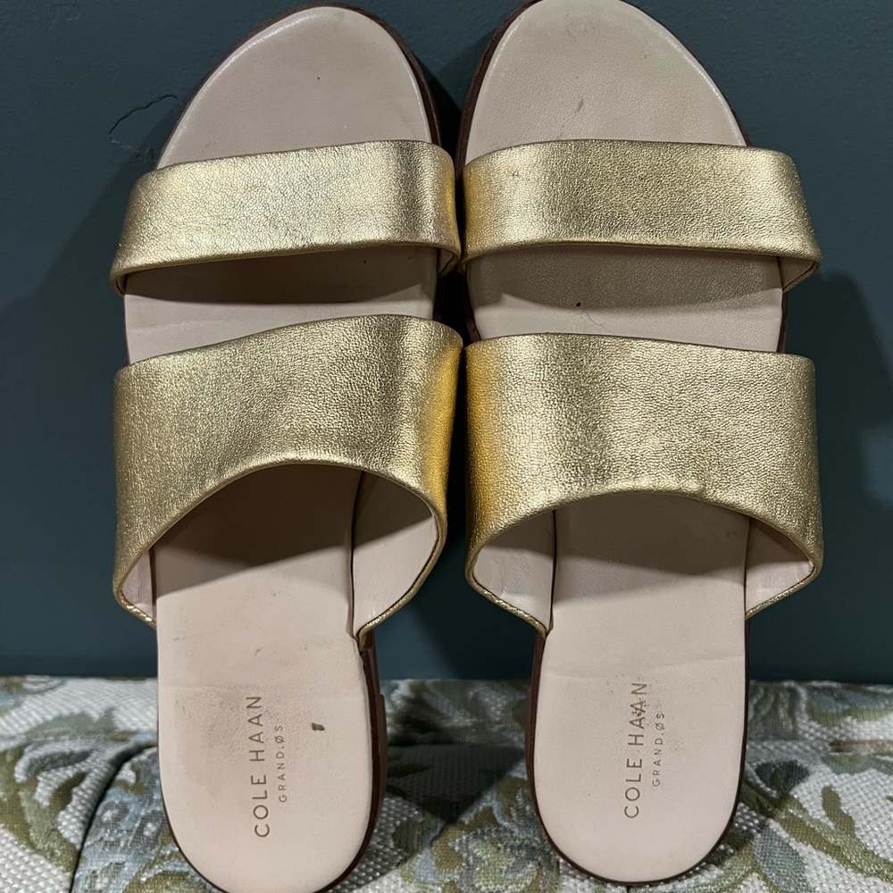 Cole Haan women’s gold sandals size 8.5